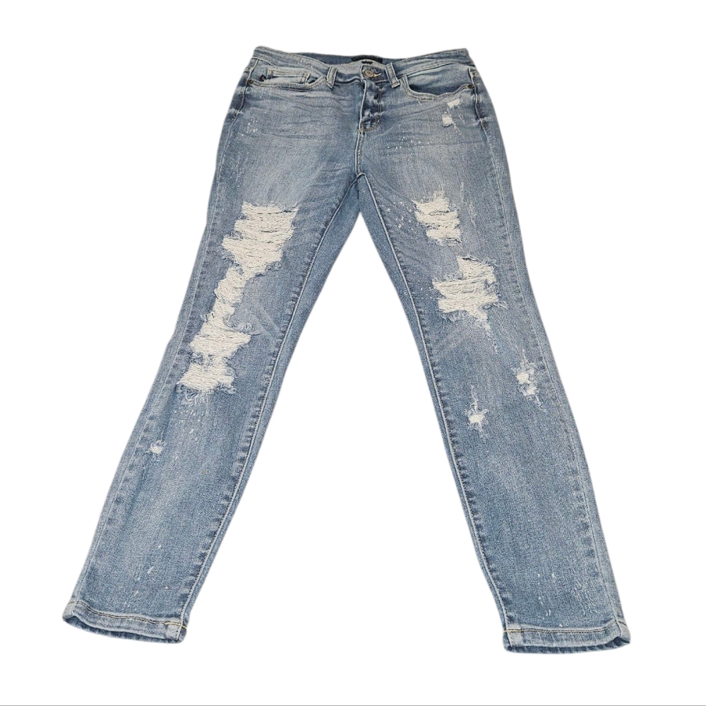 Judy Blue Distressed Blue Women's Jeans Size 9/29 Exellent Condition